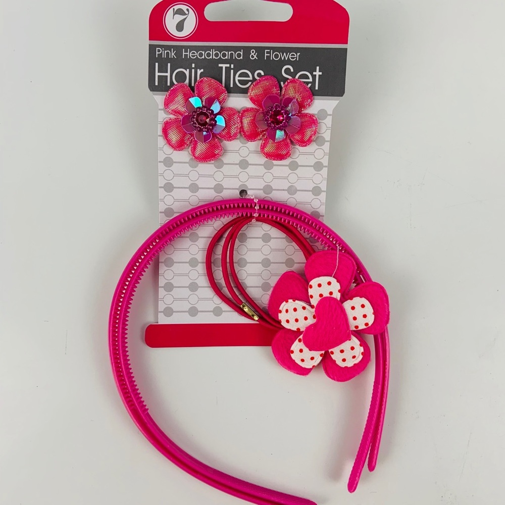 Brand New 7 Piece Girls Hair Accessory Set